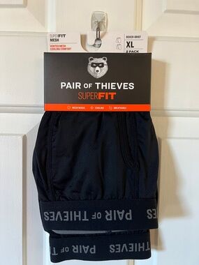 NWT! Pair of Thieves SuperFit Boxer Briefs - Black